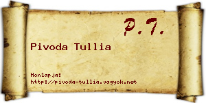 Pivoda Tullia névjegykártya